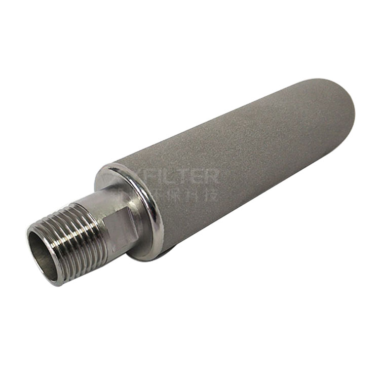 Titanium rod metal sintered filter element