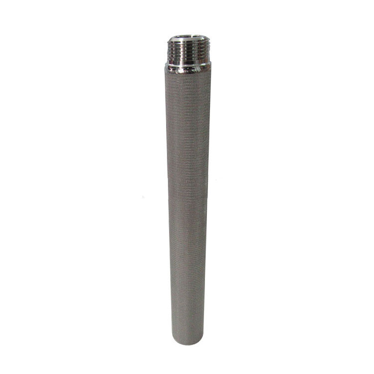 High filtration precision sintered candle filter element for